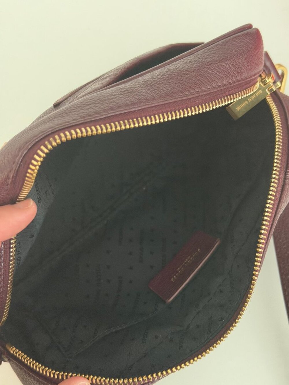 golden goose star bag  in wine red
